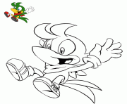 Coloriage bean the dynamite green duck
